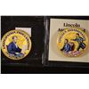 Image 1 : 2 GOLD PLATED CIVIL WAR KENNEDY HALF DOLLARS