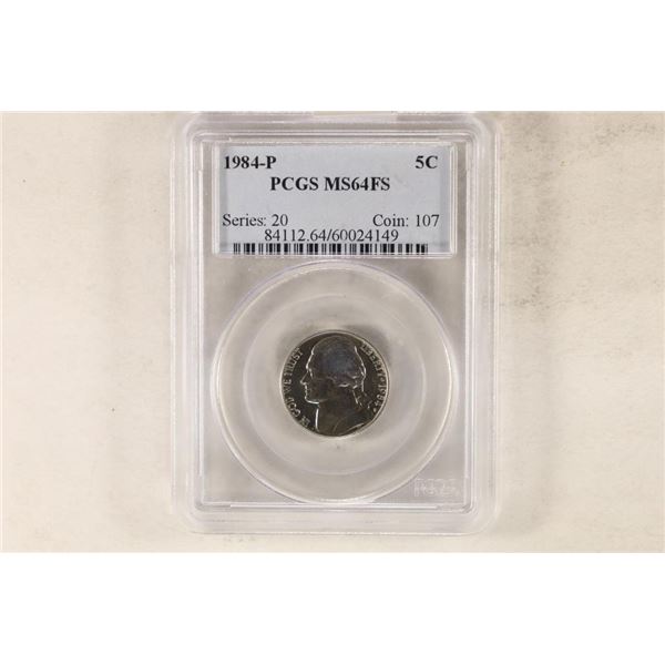 1984-P JEFFERSON NICKEL PCGS MS64FS