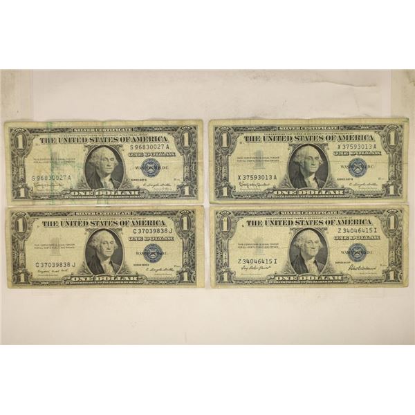 1935-F, 1935-G & 2-1957-B US $1 SILVER CERTS.