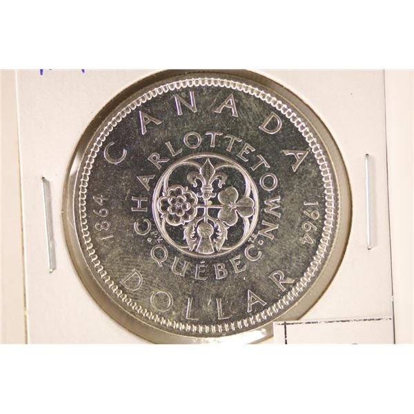 1964 CANADA CHARLOTTETOWN SILVER DOLLAR BU