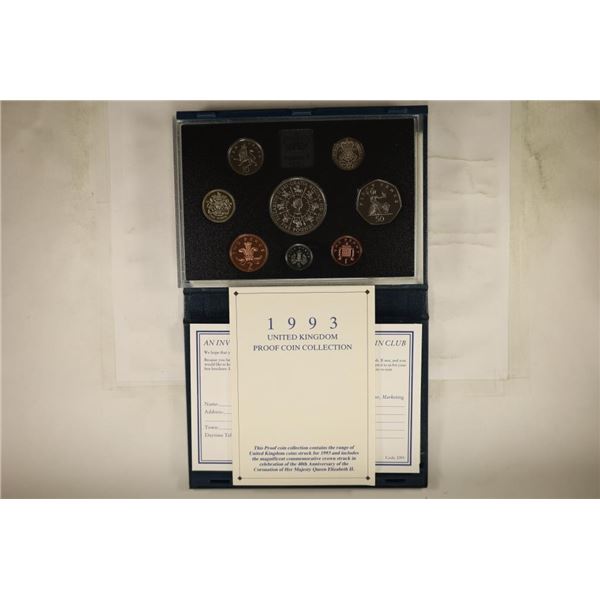 1993 UNITED KINGDOM 8 COIN PROOF SET