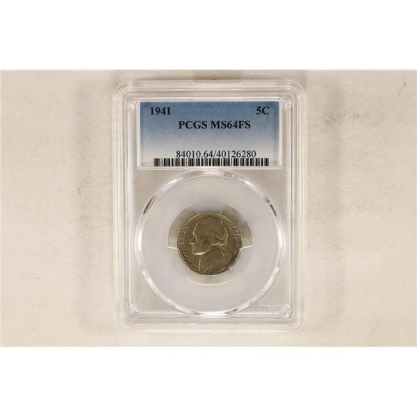 1941 JEFFERSON NICKEL PCGS MS64FS