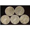 Image 2 : 5-PEACE SILVER DOLLARS: 2-1923, 1-1927, 1-1928-S &