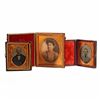 Image 1 : GROUP OF TINTYPES AND A PHOTOGRAPH IN EMBOSSED CASES.