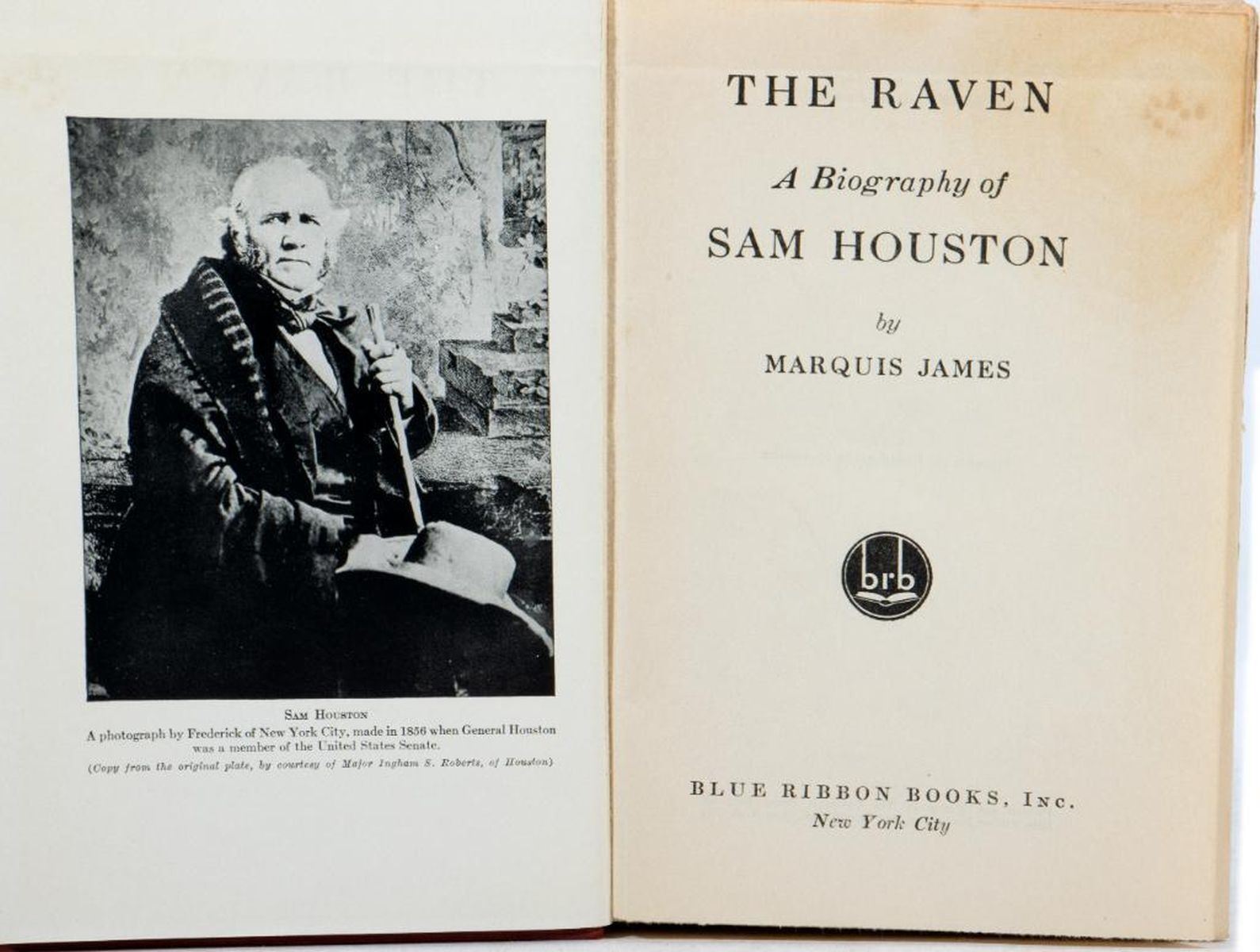 Sam Houston Biography, 1929.