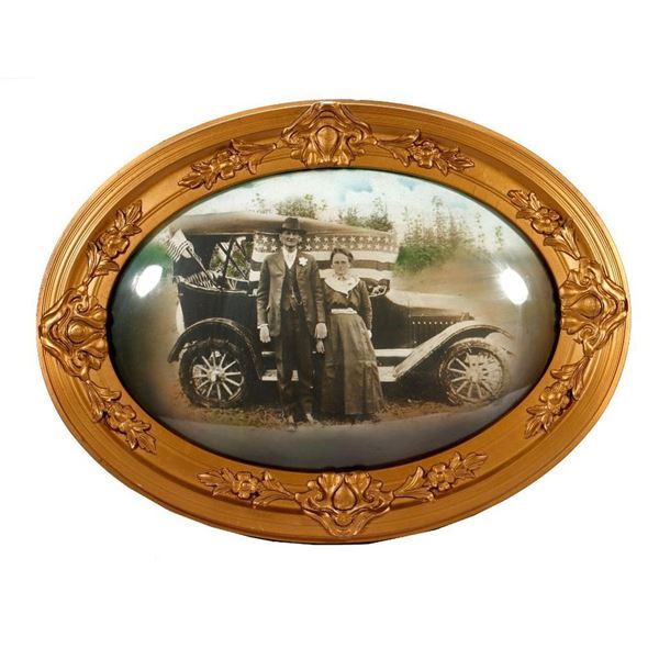 FRAMED AUTOMOBILE PHOTOGRAPH, 1900s.