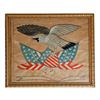 Image 1 : PATRIOTIC EAGLE SILK EMBROIDERY SOUVENIR.