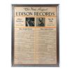 Image 1 : EDISON RECORDS ADVERTISEMENT POSTER.