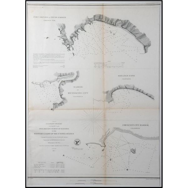 West Coast Harbors U.S. Survey Chart.