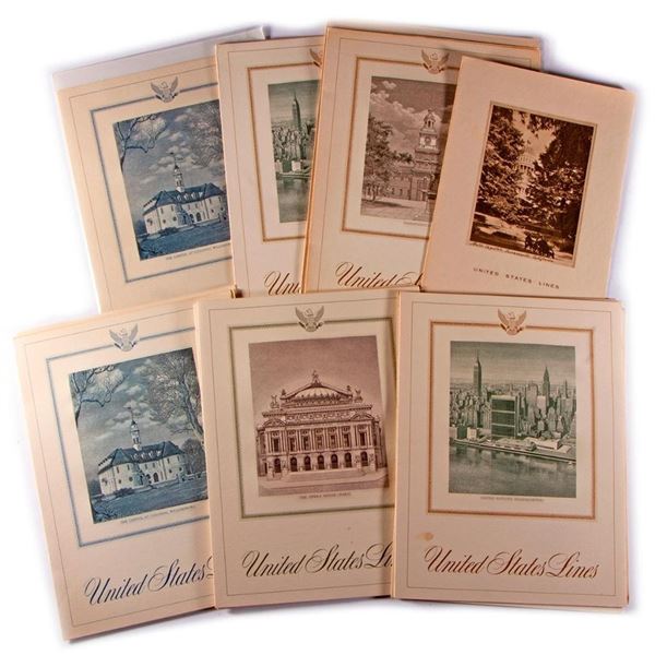 GROUP OF OCEAN LINER MENUS.