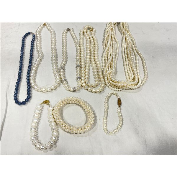 Pearl Necklaces and Bracelets