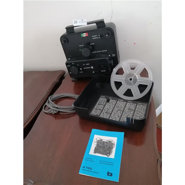 Comet P140 Universal Ultra Slow Motion - Stop Super 8 - 2 x 8 Film Projector