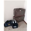 Image 1 : 2 x Airway Luggage Set, Vintage Wardair Canada Carry-On Bag, and Visa Duffel Bag