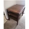 Image 2 : Vintage Wooden Desk w/ Side Shelving