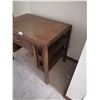 Image 3 : Vintage Wooden Desk w/ Side Shelving