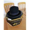 Image 1 : Vintage Dobbs Royal Stetson Black Gentleman's Hat (Size Unknown - Inner Rim is 7.5" x 6.5")