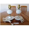 Image 2 : 2 x Matching Milk Glass Lamps