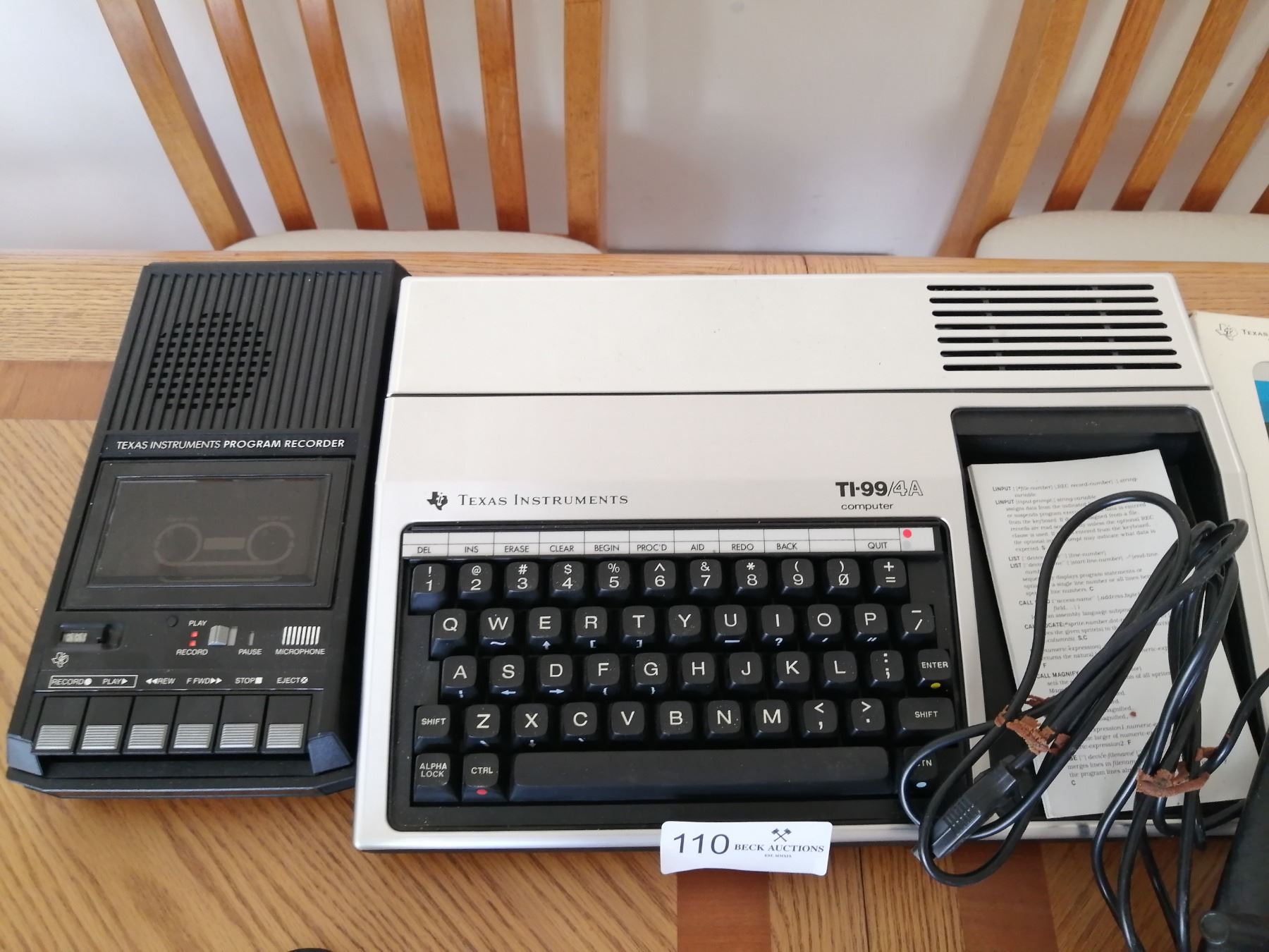 Texas Instruments TI-99/4A Computer, Program Recorder (Model No ...