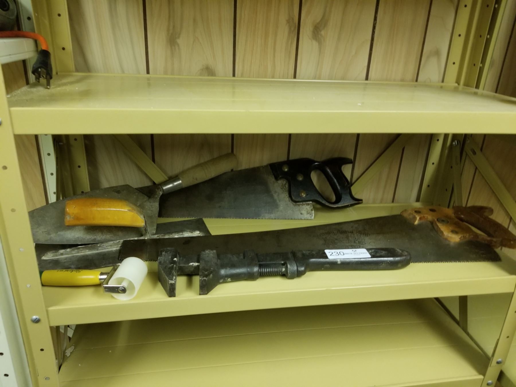 Piper Tool Tool Lot - 2 Saws 2 Trowels Piper Wrench - Beck Auctions Inc.