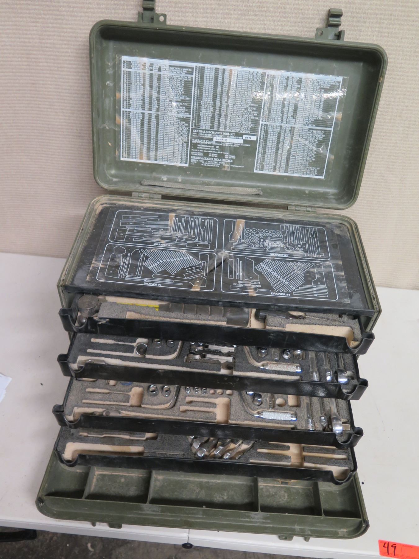 Tool Box Inc General Mechanics Tool Kit Not Complete In Military Tool box inc general mechanics tool kit not complete in military