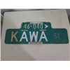 Image 2 : Street Sign: Kawa St 24"L Decommissioned by the City & County