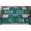 Image 1 : Qty 2 Street Signs: Leighton St & Kirkwood St 30"L Decommissioned by the City & County