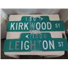 Image 2 : Qty 2 Street Signs: Leighton St & Kirkwood St 30"L Decommissioned by the City & County