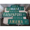 Image 2 : Qty 3 Street Signs: Awawa St, Kapapapuhi St & Lumaha'i St 24"-30"L Decommissioned by the City & Coun