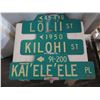 Image 2 : Qty 3 Street Signs: Kai'ele'ele St, Kilohi St & Lolii St 24"-30"L Decommissioned by the City & Count