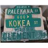 Image 1 : Qty 3 Street Signs: Clement St, Kokea St & Palekana St 24"-30"L Decommissioned by the City & County