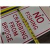 Image 8 : Qty 3 Signs: All-Way, Ahead & No Fishing or Crabbing Misc Size