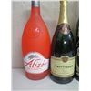 Image 2 : Qty 8 Decorative Bottles: Dom Perignon, Perrier-Jouet,  Alize, etc (Non-Consumable Liquid Content)