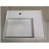 Image 2 : Unused Modern SaphirKeramik Ceramic Bathroom Sink EN14688 and Qty 3 Individual Modern Faucets
