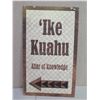 Image 2 : Ike Kuahu Altar of Knowledge Woven Motif Sign w/ Arrow 18"x30"