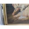 Image 8 : Framed Painting on Canvas - Cupid and Children w/ Lamb, Numbered 193