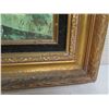 Image 8 : Framed Original Painting on Canvas - River w/ Castle, Signed Larchey 44" x 32"