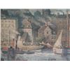Image 2 : Framed Artwork - Harbor Scene, Signed Hans Harlio (?)  29 " x 21"