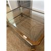 Image 1 : Glass & Brass Coffee Table 47L x 34W x 16H