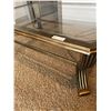 Image 2 : Glass & Brass Coffee Table 47L x 34W x 16H