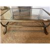 Image 3 : Glass & Brass Coffee Table 47L x 34W x 16H