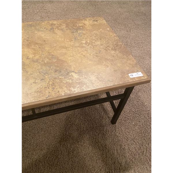 Beige and Black Coffee Table