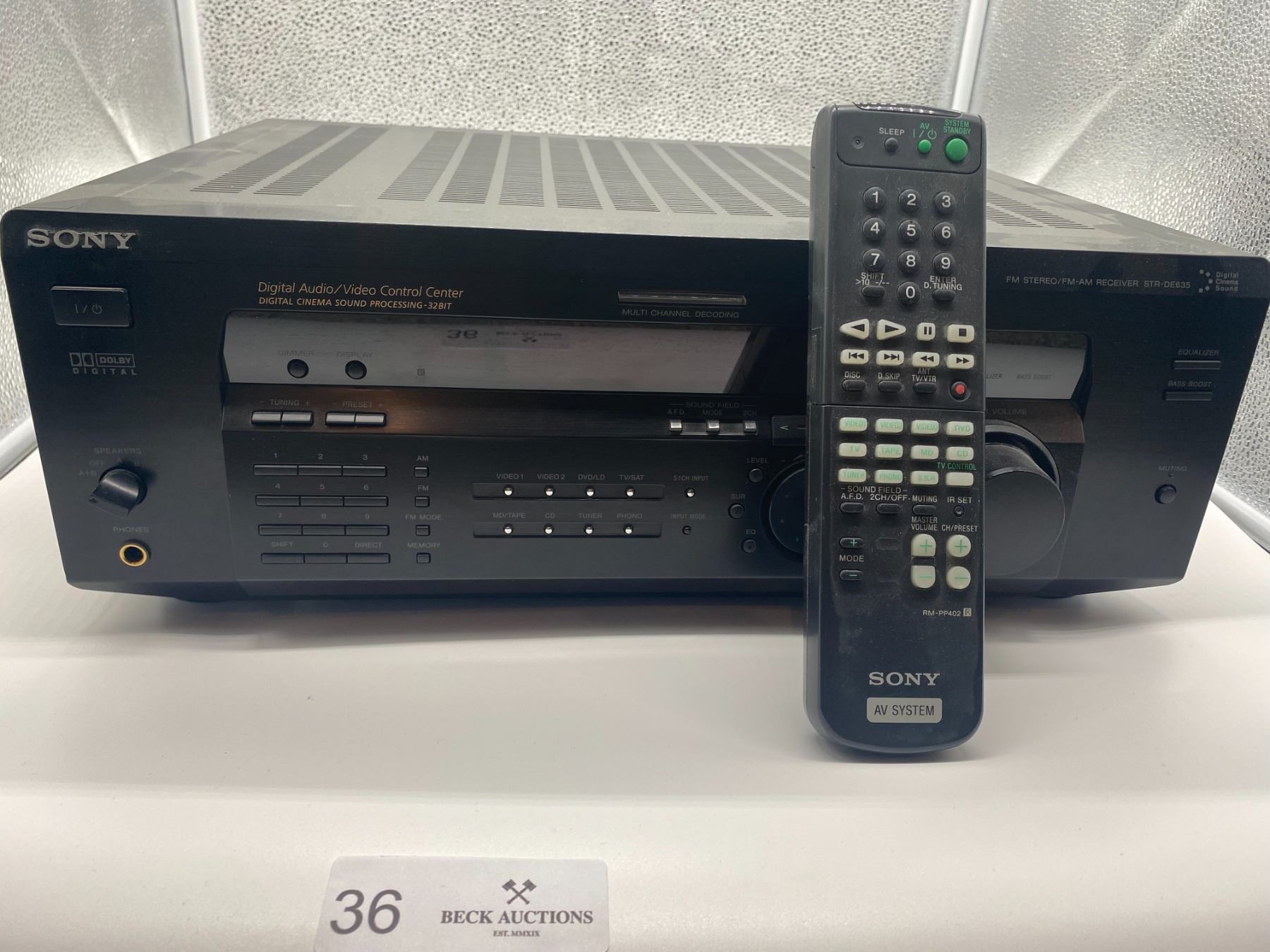Sony FM Stereo/FMAM Receiver STRDE635