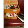Image 6 : Sewing Supplies with 2 Cases, Travel Size Steam Iron, Beautiful Hat, Decorative framed Photographs