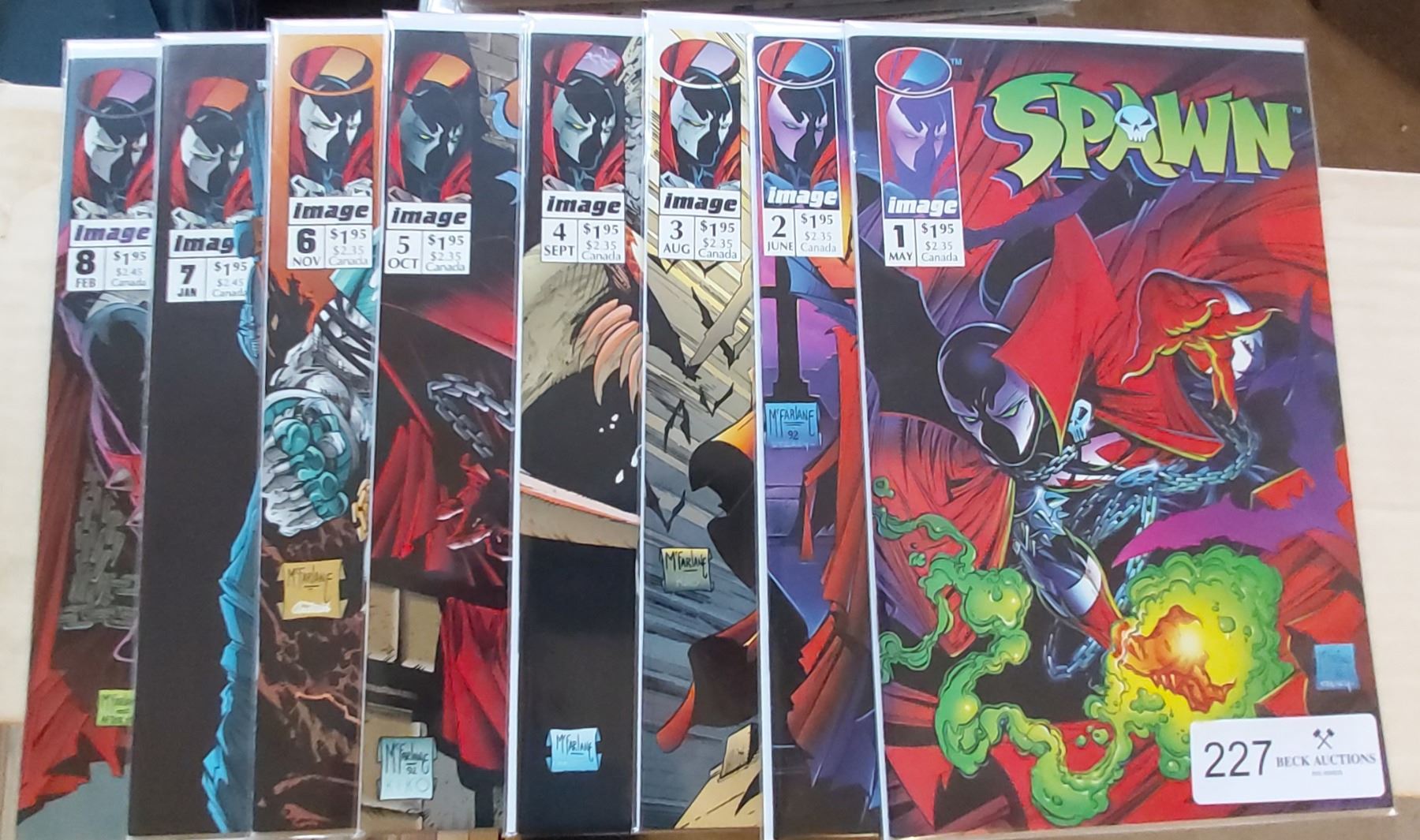 Original Spawn 1992 Lot 1-8 Key Issue First Appearance of Spawn Todd ...