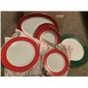 Image 2 : 16pcs Trisa Porcelain Christmas Plates & Light Up Christmas Decorations