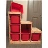 Image 1 : IKEA Trofast Storage Combination -37H x 35.8W x17.5"D - CRACK IN WOOD