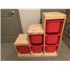 Image 4 : IKEA Trofast Storage Combination -37H x 35.8W x17.5"D - CRACK IN WOOD