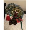 Image 1 : Christmas Decoration Assortment - w/ Tree Stand+Skirt, Wreath, Garlands, Moose Plushie, & more!