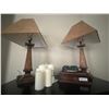 Image 1 : 2 x Lamps, 6 x Pillar Candles, Jewelery Box, and Sony Clock Radio