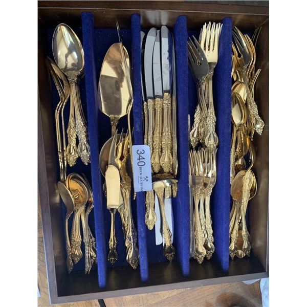 Ornate Cutlery Set and Cutlery Tray